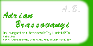 adrian brassovanyi business card